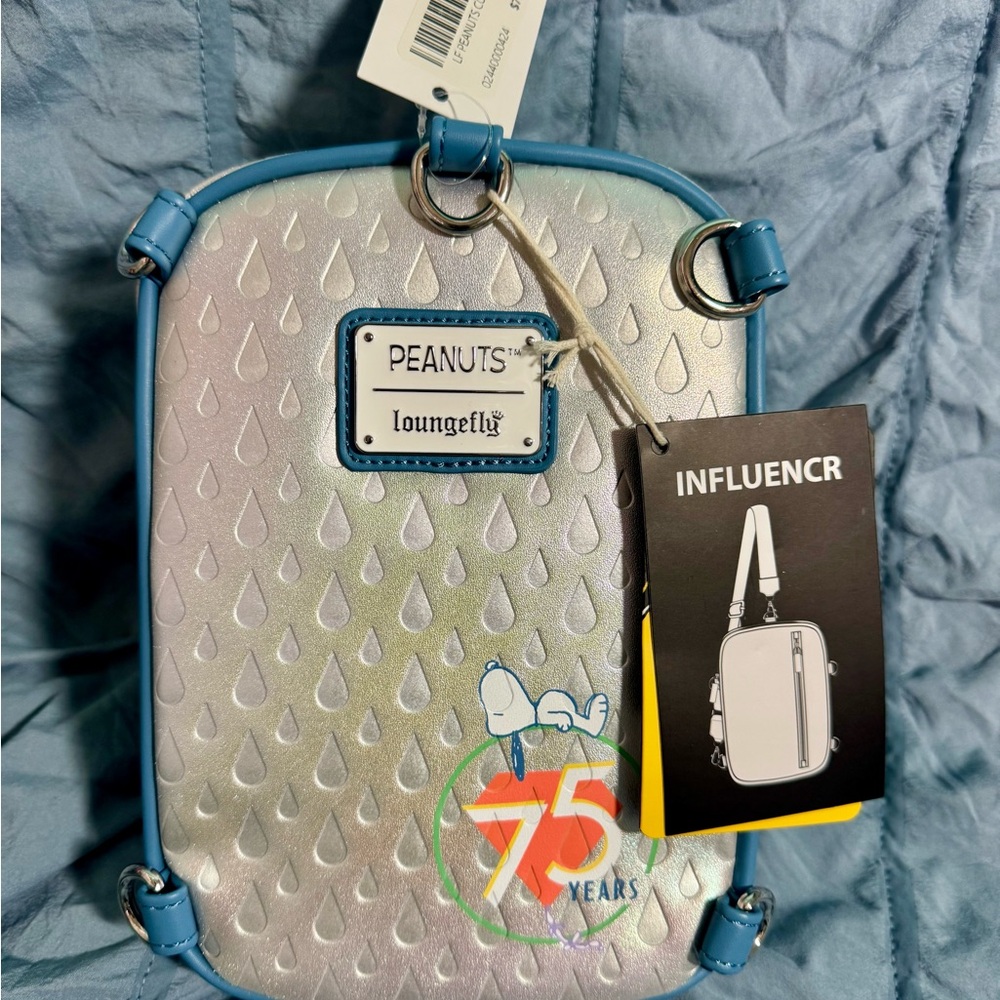 Loungefly Silver and Blue Mini Bag